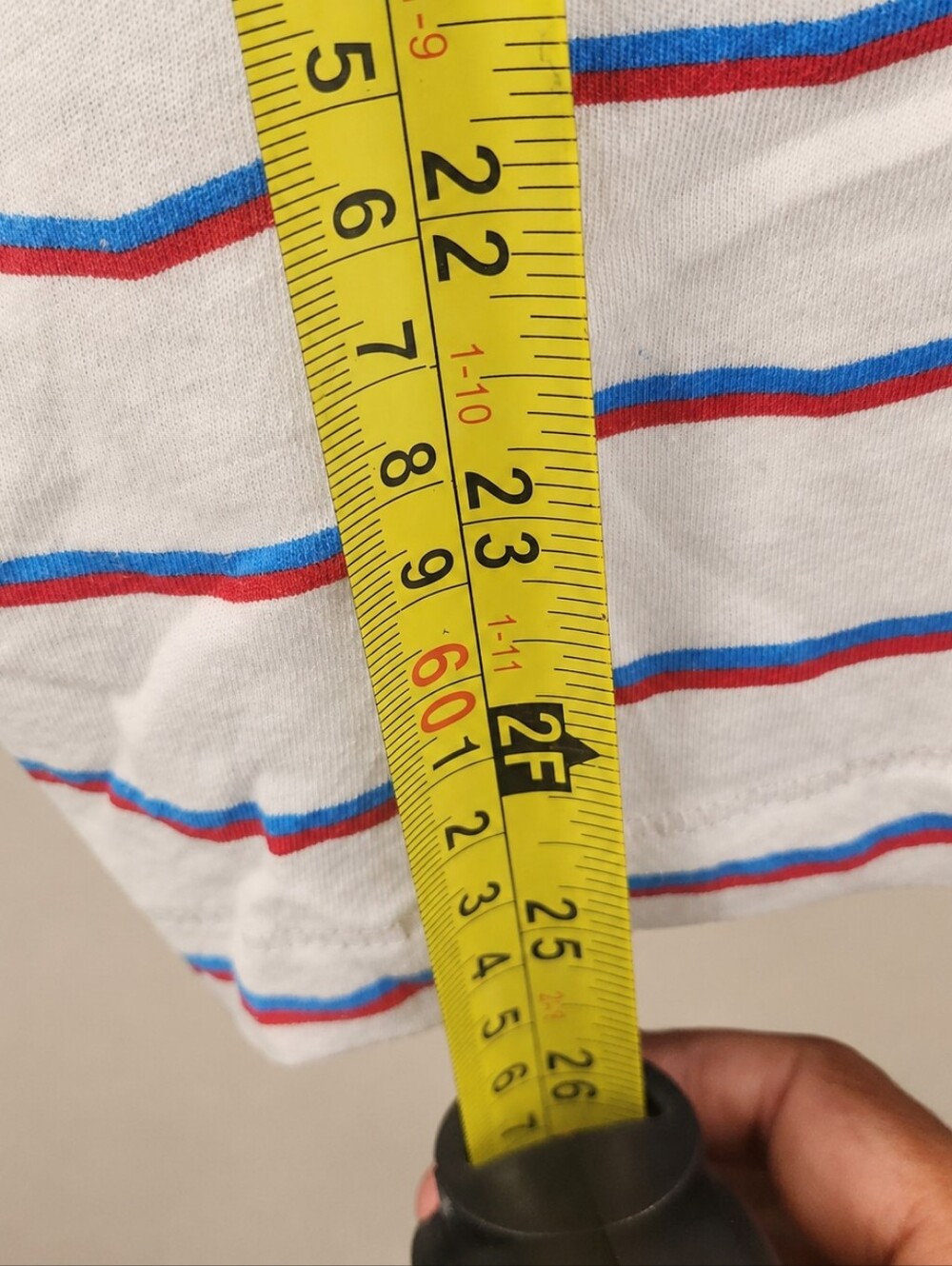 RVCA Mens Striped Tank Top Large White Blue Red Cotton ANP - Picture 12 of 12